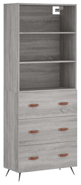 VidaXL szürke sonoma szerelt fa magasszekrény 69,5 x 34 x 180 cm