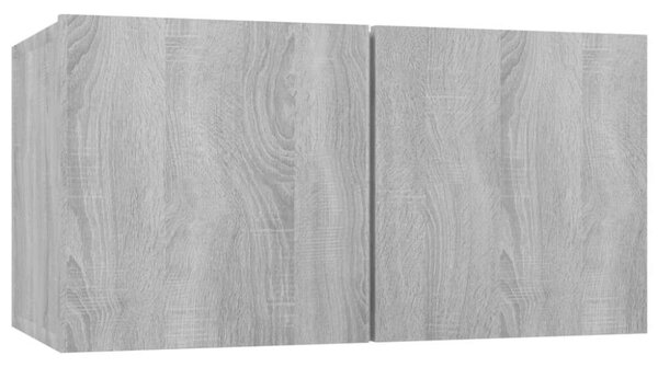 VidaXL 3 db sonoma tölgy színű fa függő TV-szekrény 60 x 30 x 30 cm