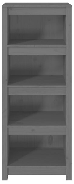 VidaXL szürke tömör fenyőfa könyvszekrény 50x35x125,5 cm