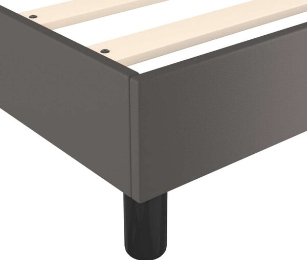 VidaXL szürke műbőr rugós ágy matraccal 140x190 cm