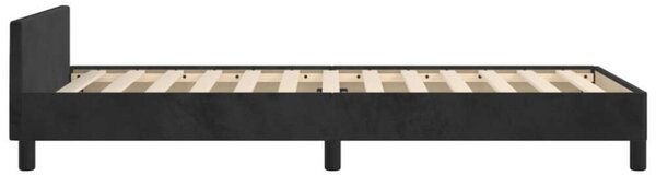VidaXL fekete bársony ágykeret fejtámlával 100x200 cm