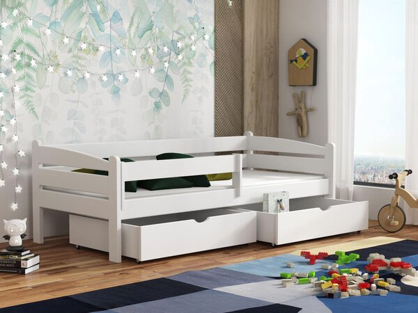 ZUZIA gyerekágy leesésgátlóval 80x180 - fehér