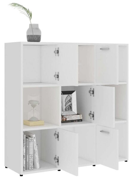 VidaXL Fehér Könyvespolc - 9 Rekesz - 90x30x90 cm