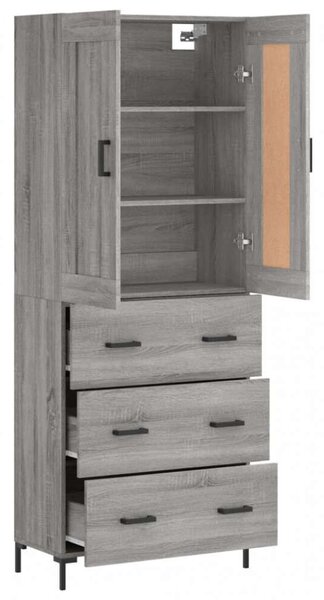 VidaXL szürke sonoma szerelt fa magasszekrény 69,5 x 34 x 180 cm