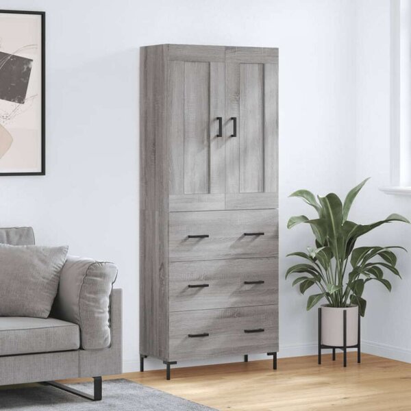 VidaXL szürke sonoma szerelt fa magasszekrény 69,5 x 34 x 180 cm