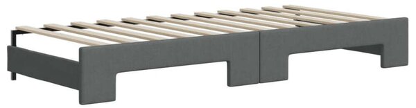 VidaXL sötétszürke kihúzható szövet heverő 80 x 200 cm