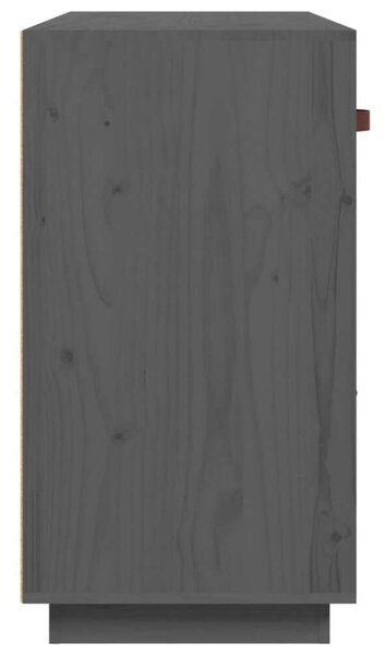 VidaXL szürke tömör fenyőfa tálalószekrény 100 x 40 x 75 cm