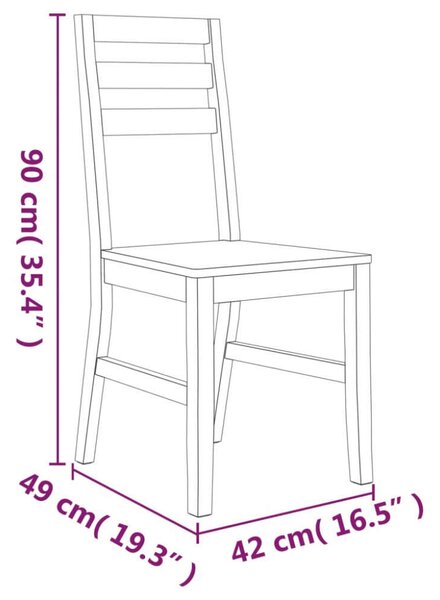 Akácfa Étkezőszék - 8 db - Barna