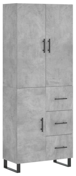 VidaXL Magas Szekrény - Beton Szürke - 180 cm