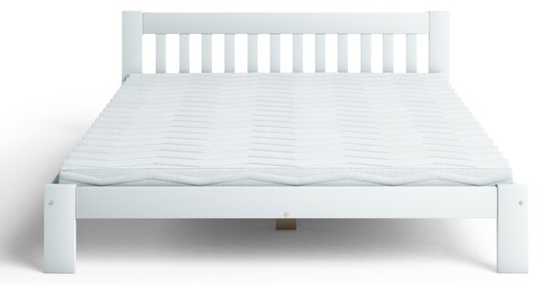DUBHE egyszemélyes tömör fa ágy 120x200 - fehér