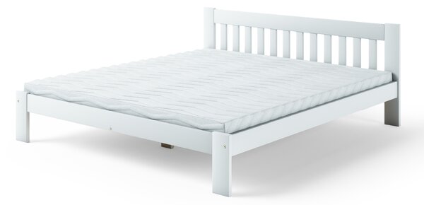 DUBHE egyszemélyes tömör fa ágy 120x200 - fehér