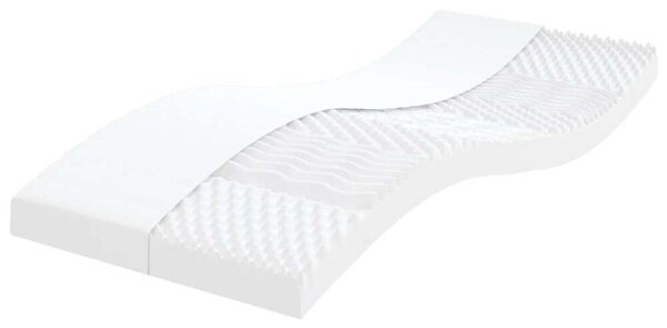 VidaXL világosszürke kihúzható szövet heverő matracokkal 100 x 200 cm