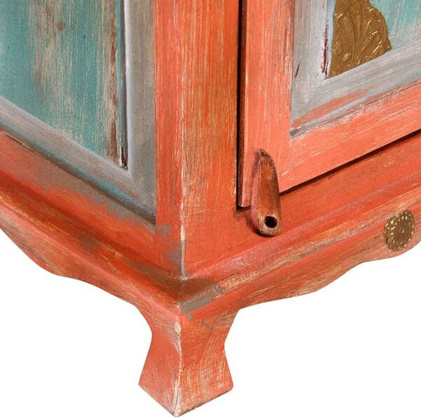 VidaXL narancssárga tömör mangófa éjjeliszekrény