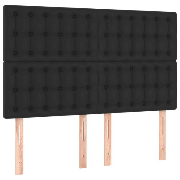 LED-es Fejtámla - Fekete Műbőr - 144x128cm