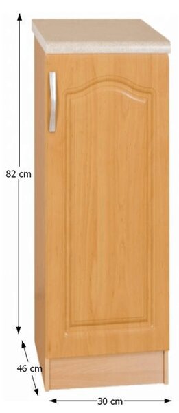 Alsó konyhaszekrény Leite S30/P éger (J)