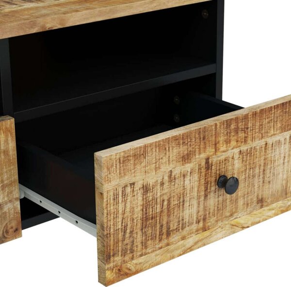 VidaXL tömör mangófa és szerelt fa dohányzóasztal 80 x 54 x 40 cm