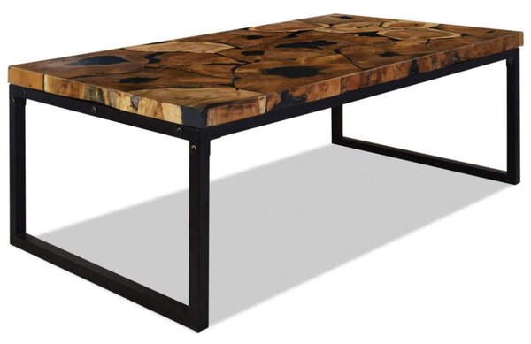 Teakfa Dohányzóasztal - Modern - 110x60x40 cm
