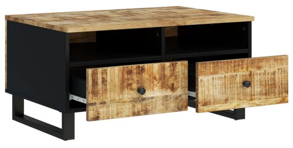 VidaXL tömör mangófa és szerelt fa dohányzóasztal 80 x 54 x 40 cm