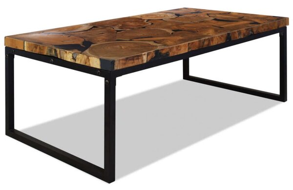 Teakfa Dohányzóasztal - Modern - 110x60x40 cm