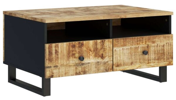 VidaXL tömör mangófa és szerelt fa dohányzóasztal 80 x 54 x 40 cm