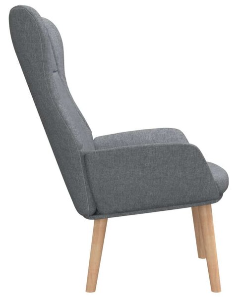 Modern Szövet Pihenőfotel - Világosszürke