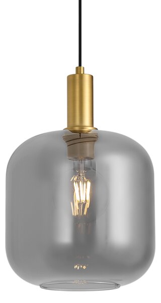 Design függőlámpa sárgaréz füstüveggel 1 fázisú sínrendszerhez - Iconic Zuzanna