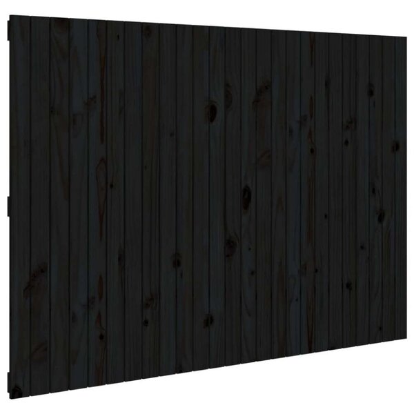 VidaXL Fekete Fenyőfa Fali Fejtámla - 160x110 cm