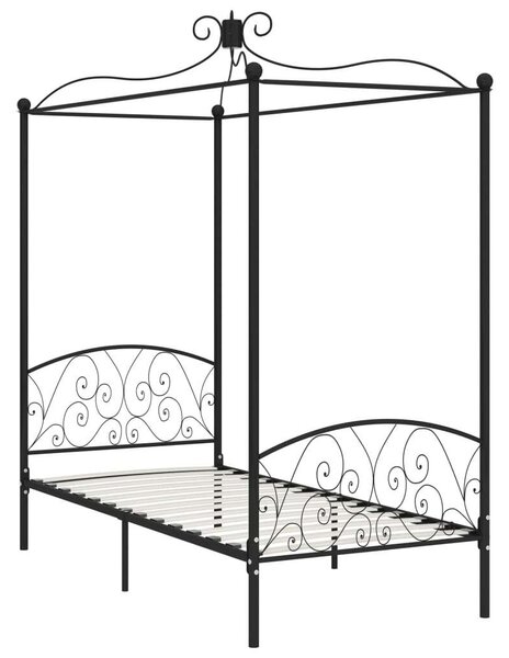 VidaXL Baldachinos Ágykeret - Fém - 90x200 cm