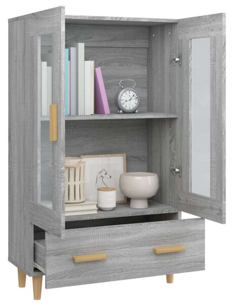 VidaXL szürke sonoma színű szerelt fa magasszekrény 70 x 31 x 115 cm