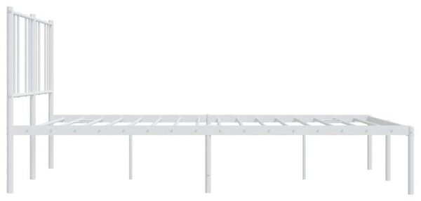 VidaXL fehér fém ágykeret fejtámlával 200 x 200 cm