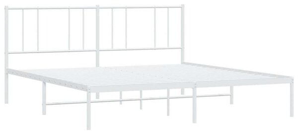 VidaXL fehér fém ágykeret fejtámlával 200 x 200 cm
