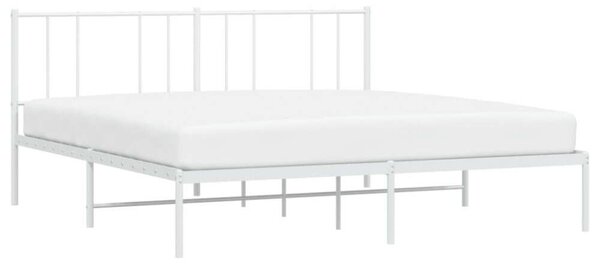 VidaXL fehér fém ágykeret fejtámlával 200 x 200 cm