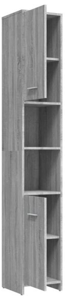 VidaXL szürke sonoma színű szerelt fa fürdőszobaszekrény 30x30x83,5 cm