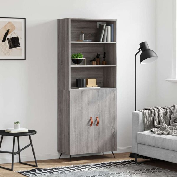 VidaXL szürke sonoma szerelt fa magasszekrény 69,5 x 34 x 180 cm