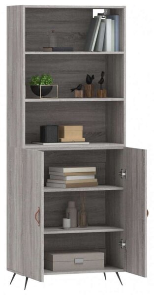 VidaXL szürke sonoma szerelt fa magasszekrény 69,5 x 34 x 180 cm