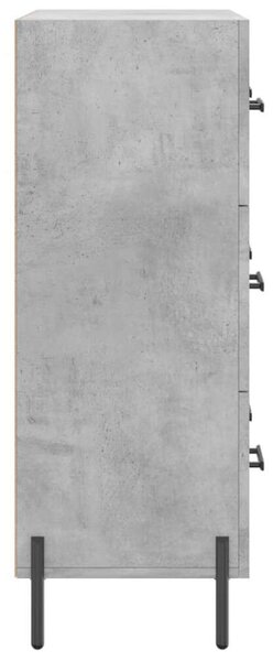 VidaXL Beton Szürke 3 Fiókos Tálalószekrény - 69,5x34x90 cm