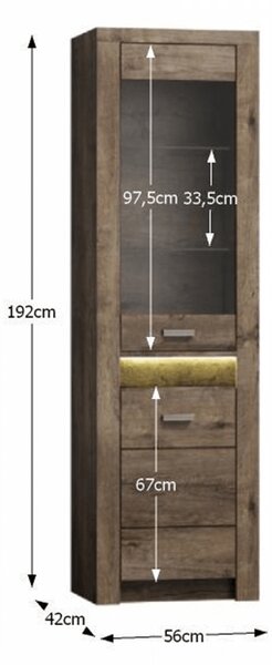 Vitrin Infinity 04 (Sötét kőris)