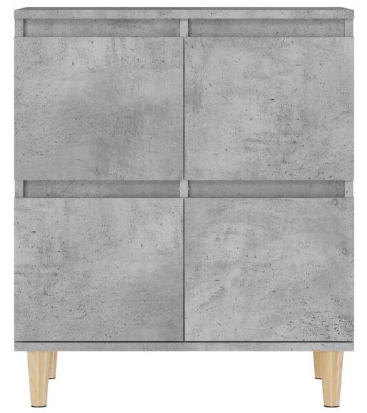 VidaXL Tálalószekrény Szett - Betonszürke - 2 db - 60x35x70 cm