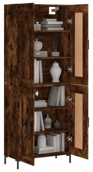 VidaXL füstös tölgy színű szerelt fa magasszekrény 69,5 x 34 x 180 cm