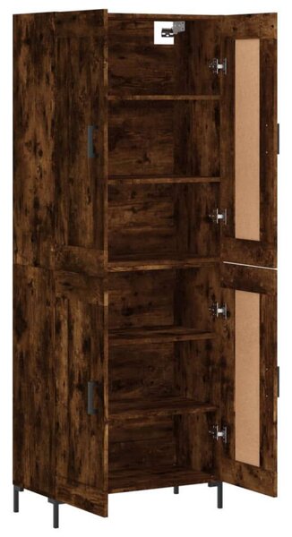 VidaXL füstös tölgy színű szerelt fa magasszekrény 69,5 x 34 x 180 cm