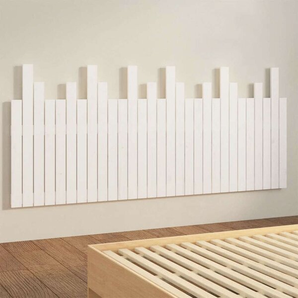 VidaXL fehér tömör fenyőfa fali fejtámla 185 x 3 x 80 cm
