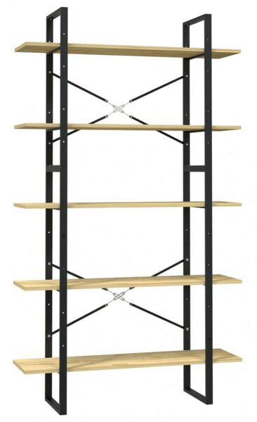 VidaXL Fenyőfa Könyvespolc - 5 Polc - 175cm
