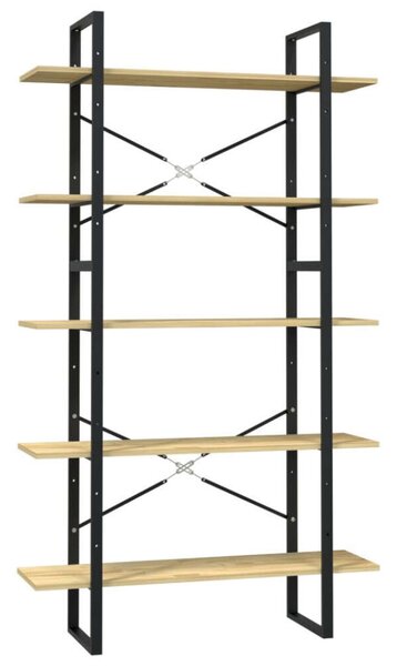VidaXL Fenyőfa Könyvespolc - 5 Polc - 175cm