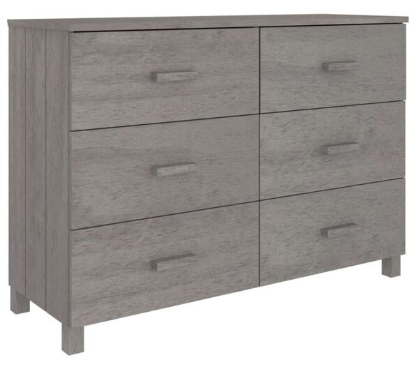 VidaXL HAMAR Tálalószekrény - 6 Fiók - Szürke - 113x40x80cm