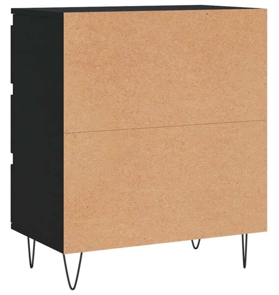 VidaXL Fekete 3 Fiókos Komód - 60x35x70 cm