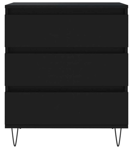 VidaXL Fekete 3 Fiókos Komód - 60x35x70 cm