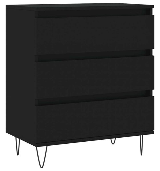 VidaXL Fekete 3 Fiókos Komód - 60x35x70 cm