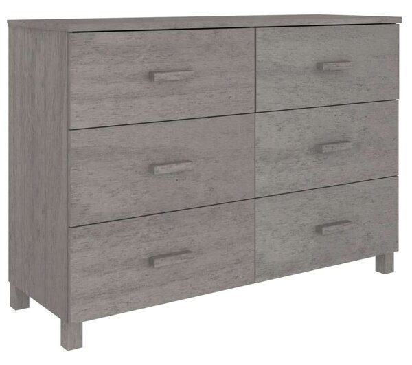 VidaXL HAMAR Tálalószekrény - 6 Fiók - Szürke - 113x40x80cm