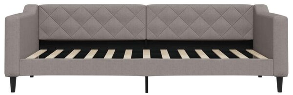 VidaXL tópszínű kihúzható szövet heverő fiókokkal 90 x 200 cm