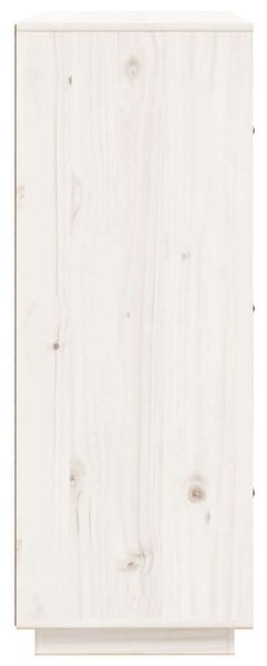 VidaXL fehér tömör fenyőfa magasszekrény 34 x 40 x 108,5 cm
